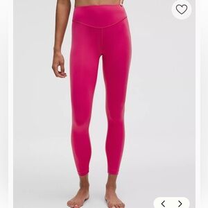 Lululemon Wunder Under SmoothCover High-Rise Tight 25" Size 6 Raspberry Coulis